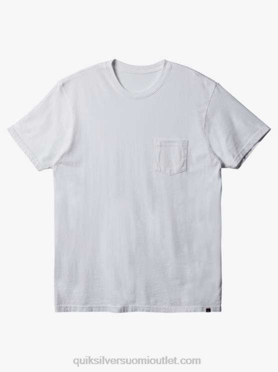Quiksilver D6JJ893 miehet valkoinen jokapäiväinen tasku t-paita