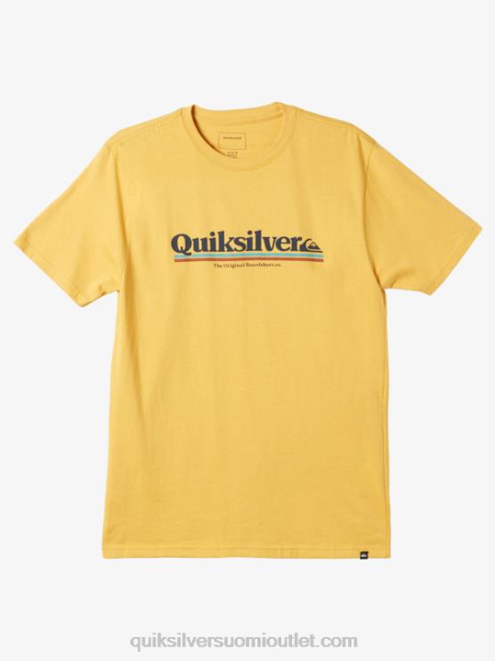 Quiksilver D6JJ979 miehet kirkasta kultaa rivien välistä t-paitaa