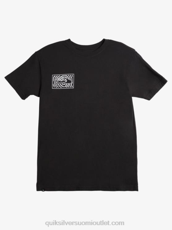 Quiksilver D6JJ983 miehet musta onnenlogoinen t-paita