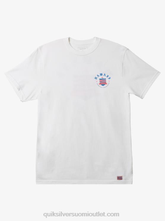 Quiksilver D6JJ997 miehet valkoinen havaijin kuninkaallinen t-paita