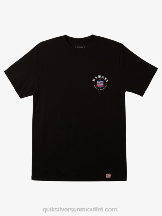 Quiksilver D6JJ998 miehet musta havaijin kuninkaallinen t-paita