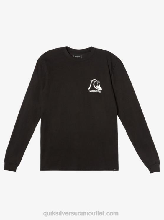 Quiksilver D6JJ999 miehet musta alkuperäinen ls t-paita