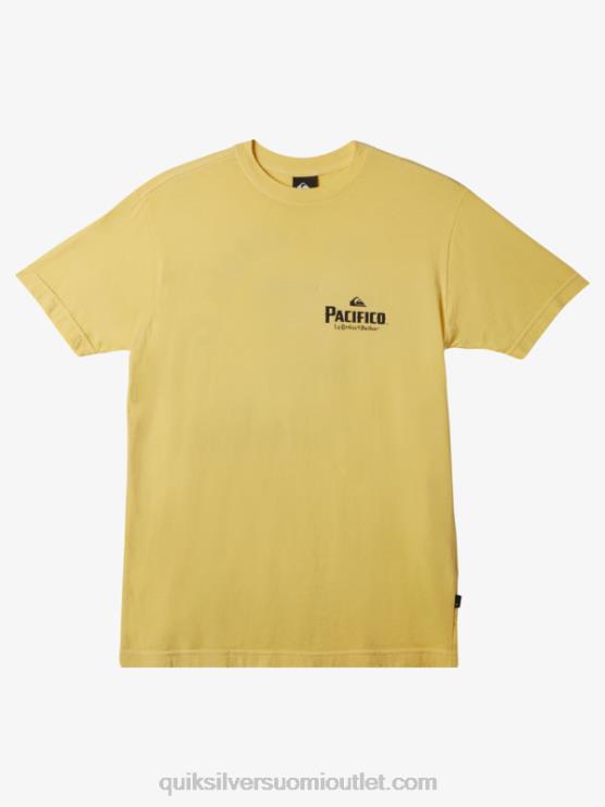 Quiksilver x Pacifico D6JJ12 miehet kulta älä taistele vaahto-t-paitaa vastaan