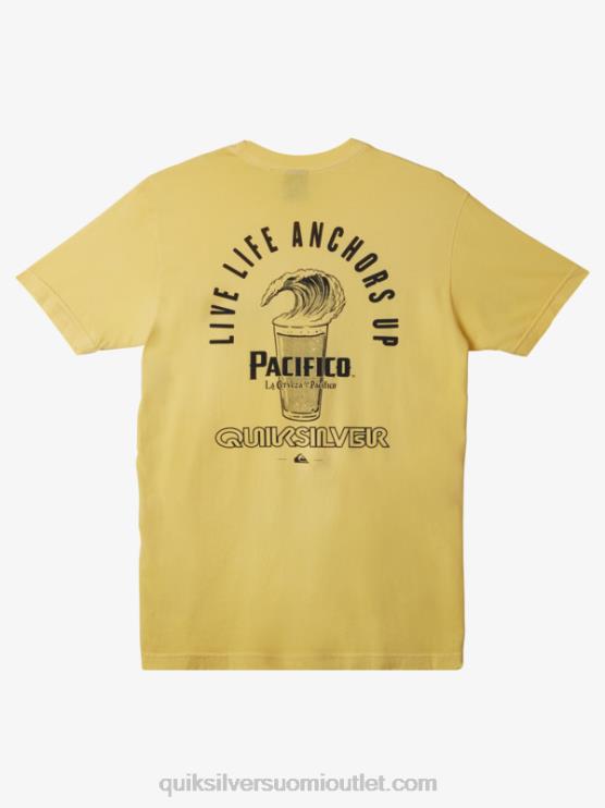 Quiksilver x Pacifico D6JJ12 miehet kulta älä taistele vaahto-t-paitaa vastaan