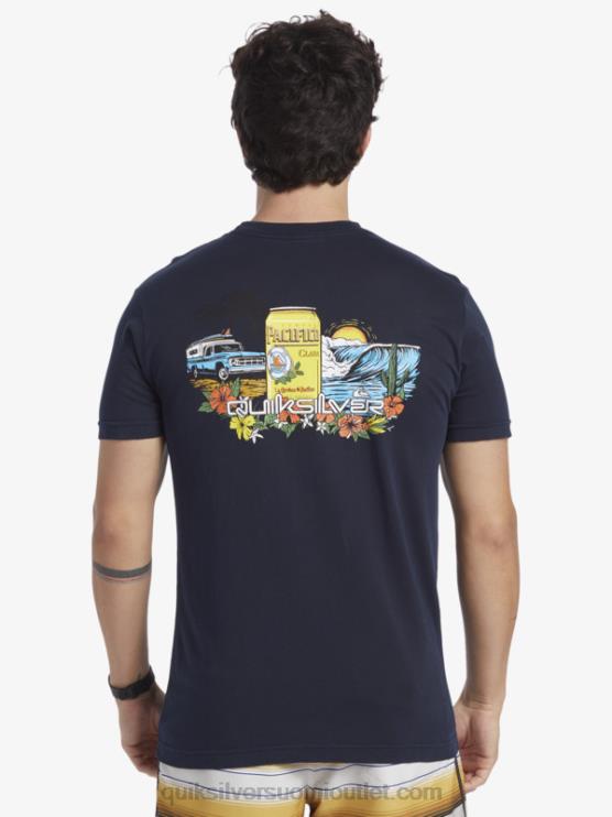 Quiksilver x Pacifico D6JJ1 miehet laivasto bleiseri lockup t-paita