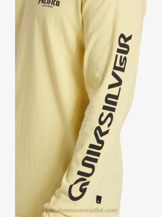 Quiksilver x Pacifico D6JJ5 miehet kulta suora ampuja pitkähihainen t-paita