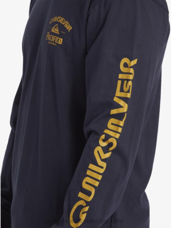 Quiksilver x Pacifico D6JJ6 miehet laivasto bleiseri suora ampuja pitkähihainen t-paita
