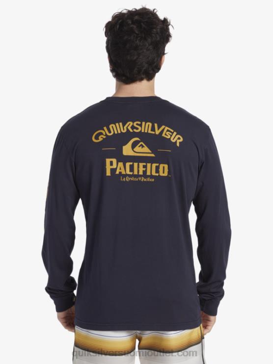 Quiksilver x Pacifico D6JJ6 miehet laivasto bleiseri suora ampuja pitkähihainen t-paita