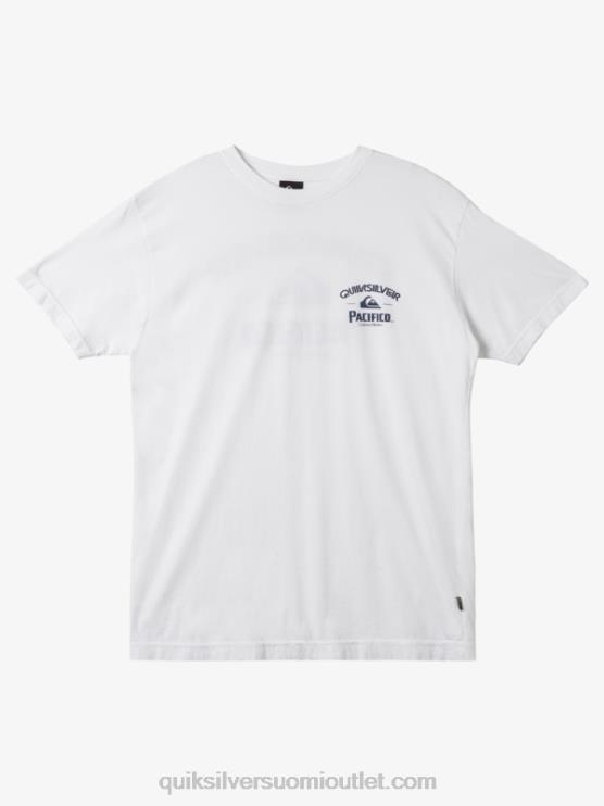 Quiksilver x Pacifico D6JJ7 miehet valkoinen suora ampuja t-paita