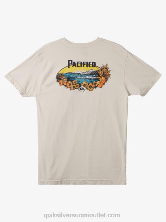 Quiksilver x Pacifico D6JJ9 miehet kivi luonnonkaunis vibes t-paita