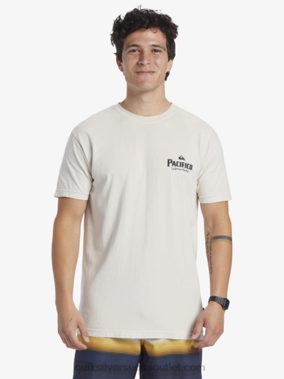 Quiksilver x Pacifico D6JJ9 miehet kivi luonnonkaunis vibes t-paita