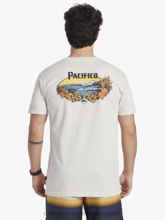 Quiksilver x Pacifico D6JJ9 miehet kivi luonnonkaunis vibes t-paita