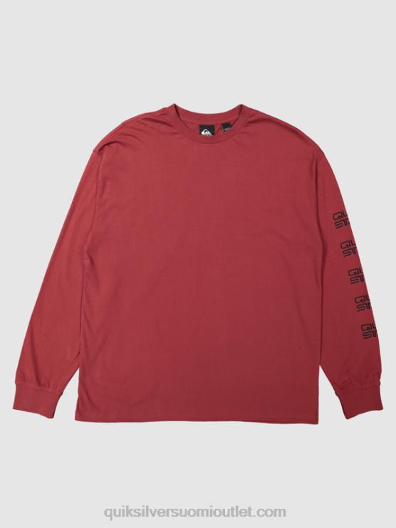 Quiksilver x Stab D6JJ1844 miehet rubiiniviini luonnonmukainen pitkähihainen t-paita