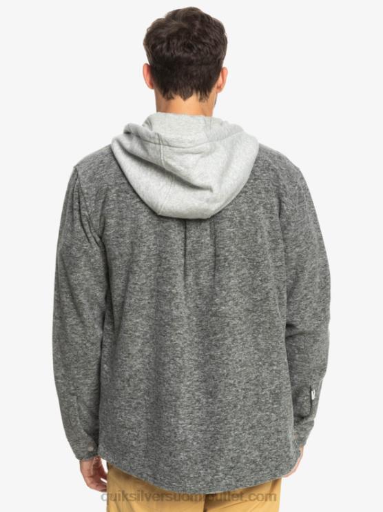 Quiksilver D6JJ1472 miehet tummanharmaa kanerva super swell hupullinen fleece vetoketjullinen takki
