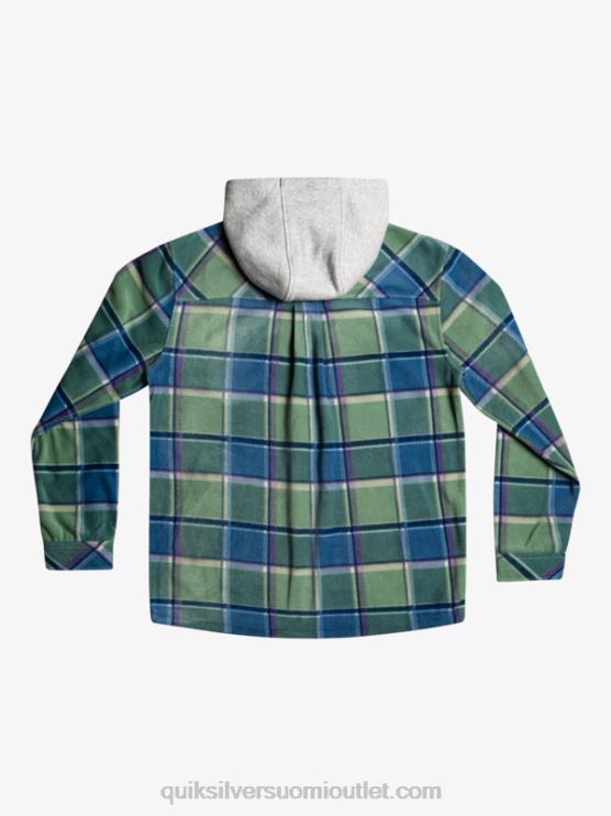 Quiksilver D6JJ1473 miehet Provincial sininen flanellipedi super swell hupullinen fleece vetoketjullinen takki