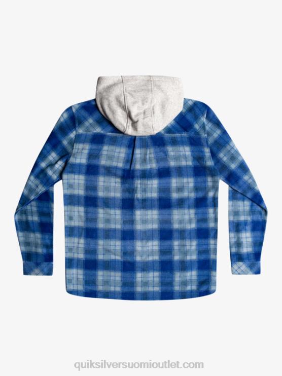Quiksilver D6JJ1475 miehet sodaliitinsininen superruudullinen super swell hupullinen fleece vetoketjullinen takki