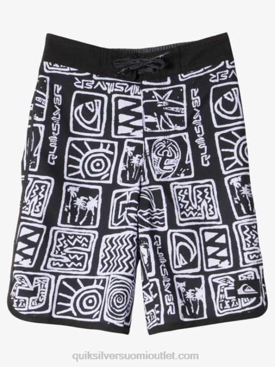 Quiksilver D6JJ1921 pojat musta 2-7 päivittäistä kampasimpukkaa 14 boardshortseja