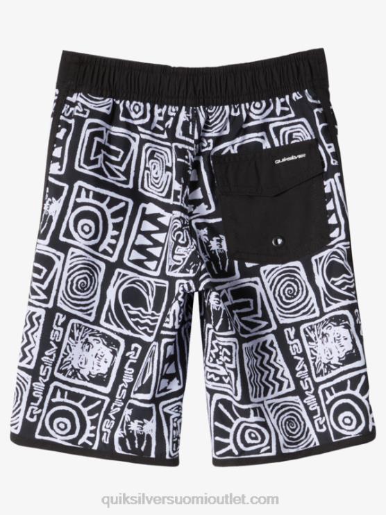 Quiksilver D6JJ1921 pojat musta 2-7 päivittäistä kampasimpukkaa 14 boardshortseja