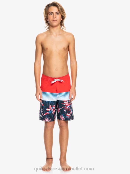 Quiksilver D6JJ2276 pojat korkean riskin punainen 8-16 päivittäinen paneeli yth 17 boardshort