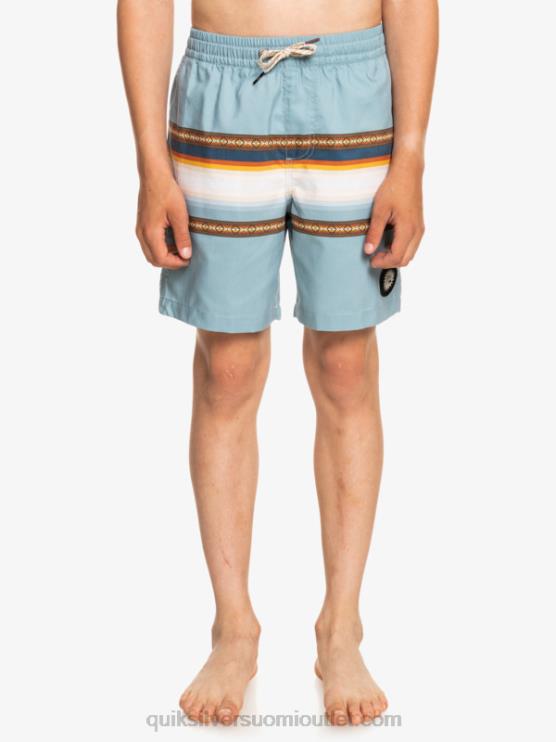 Quiksilver D6JJ2320 pojat linnoitus sininen 8-16 aurinko haalistunut 15 kierrätettyä lentopalloa