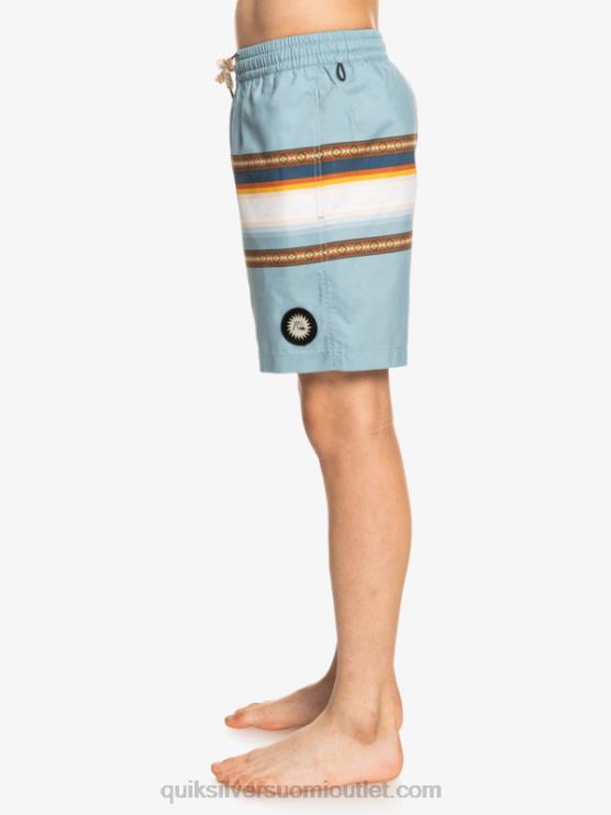 Quiksilver D6JJ2320 pojat linnoitus sininen 8-16 aurinko haalistunut 15 kierrätettyä lentopalloa