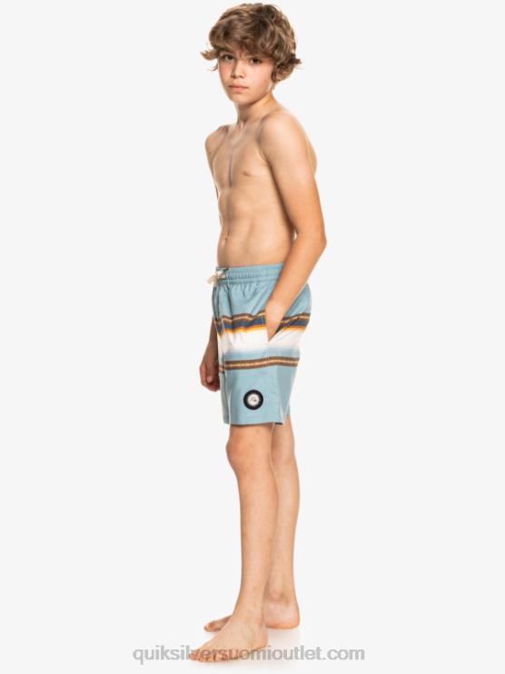Quiksilver D6JJ2320 pojat linnoitus sininen 8-16 aurinko haalistunut 15 kierrätettyä lentopalloa