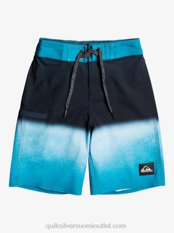Quiksilver D6JJ2335 pojat vuono sininen 2-7 surfsilk slab 14 kierrätetty boardshortsit