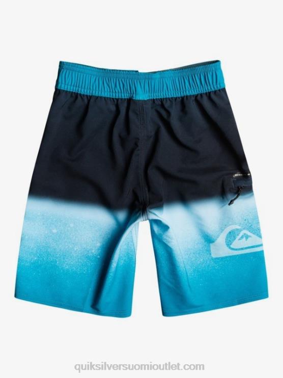 Quiksilver D6JJ2335 pojat vuono sininen 2-7 surfsilk slab 14 kierrätetty boardshortsit