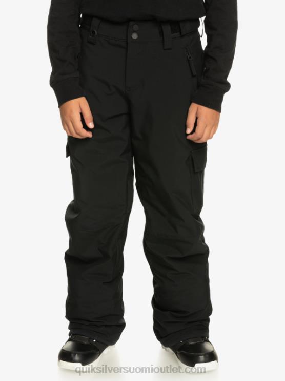 Quiksilver D6JJ2258 pojat oikea musta 8-16 portteri eristetyt mustat lumihousut