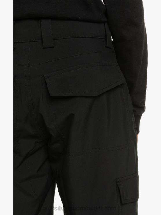 Quiksilver D6JJ2258 pojat oikea musta 8-16 portteri eristetyt mustat lumihousut