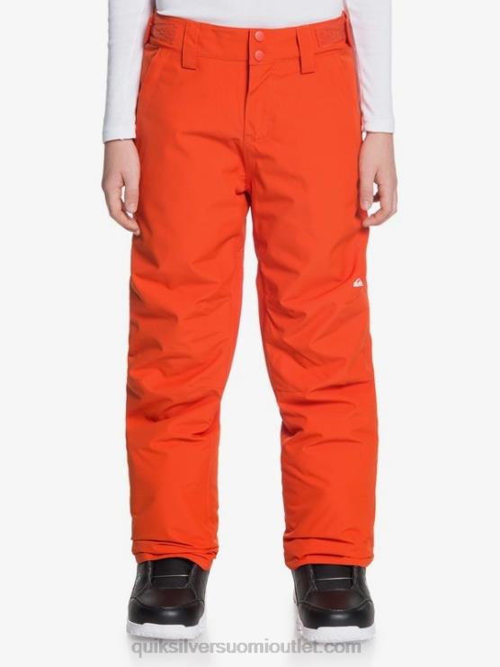 Quiksilver D6JJ2291 pojat soseutettu kurpitsa 8-16 farmarieristetyt oranssit lumihousut 8-16