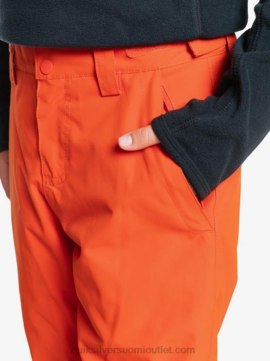 Quiksilver D6JJ2291 pojat soseutettu kurpitsa 8-16 farmarieristetyt oranssit lumihousut 8-16