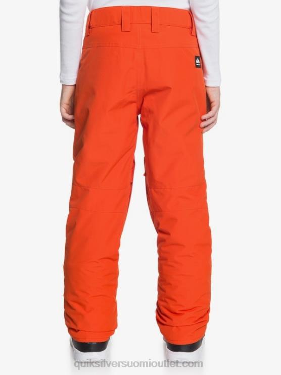 Quiksilver D6JJ2291 pojat soseutettu kurpitsa 8-16 farmarieristetyt oranssit lumihousut 8-16