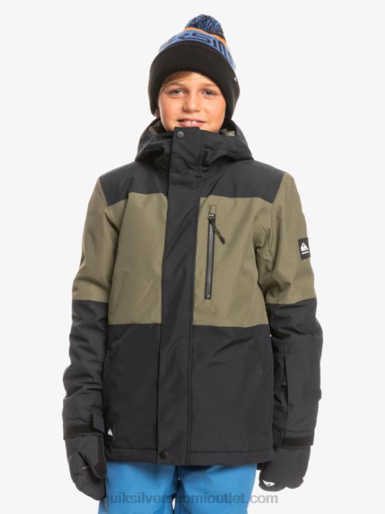 Quiksilver D6JJ2337 pojat oikea musta 8-16 mission block tekninen lumitakki