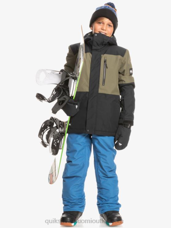 Quiksilver D6JJ2337 pojat oikea musta 8-16 mission block tekninen lumitakki