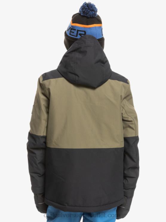 Quiksilver D6JJ2337 pojat oikea musta 8-16 mission block tekninen lumitakki
