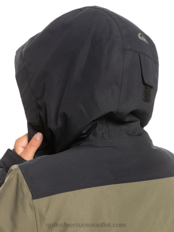 Quiksilver D6JJ2337 pojat oikea musta 8-16 mission block tekninen lumitakki