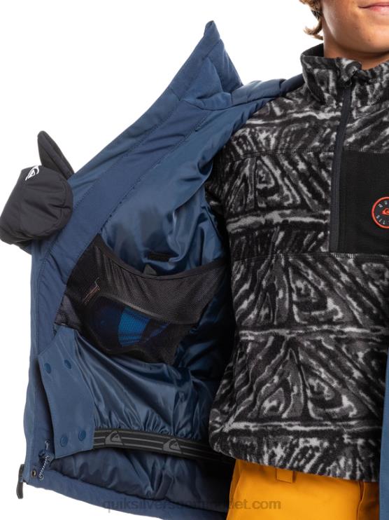 Quiksilver D6JJ2338 pojat merkki sininen 8-16 mission block tekninen lumitakki