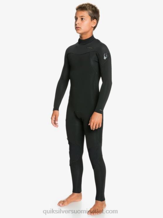 Quiksilver D6JJ2188 pojat musta 8-16 4/3mm sessions l/sl fullsuit