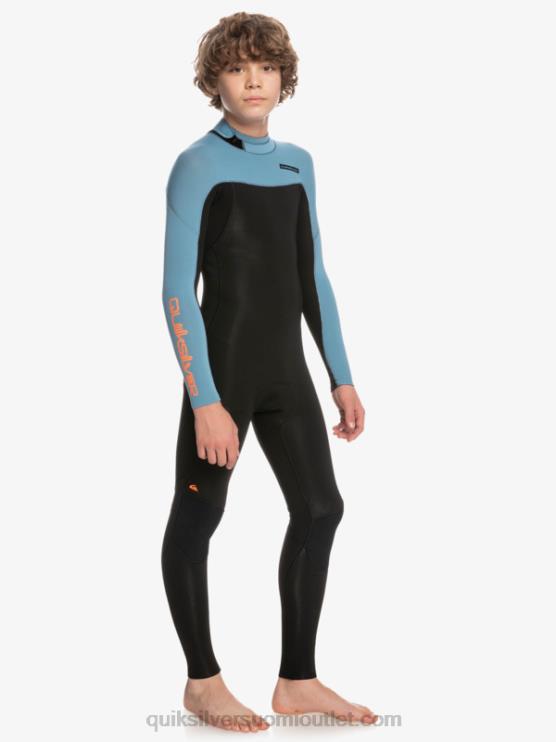Quiksilver D6JJ2223 pojat musta/maakunnansininen 8-16 3/2mm jokapäiväistä vetoketjullista märkäpukua