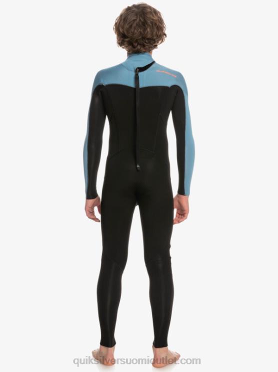 Quiksilver D6JJ2223 pojat musta/maakunnansininen 8-16 3/2mm jokapäiväistä vetoketjullista märkäpukua