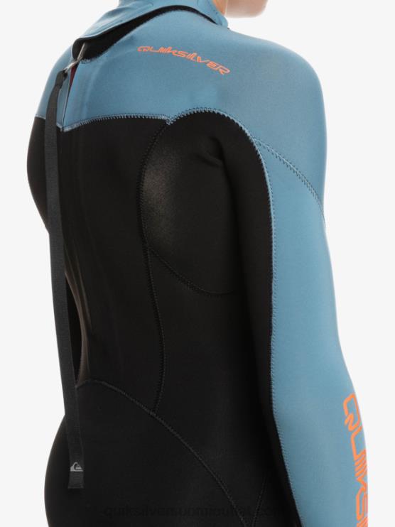 Quiksilver D6JJ2223 pojat musta/maakunnansininen 8-16 3/2mm jokapäiväistä vetoketjullista märkäpukua