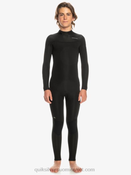 Quiksilver D6JJ2224 pojat musta 8-16 3/2mm jokapäiväistä vetoketjullista märkäpukua