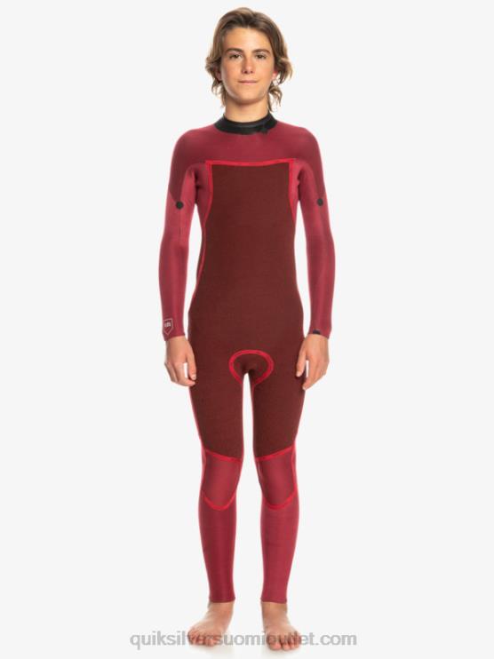 Quiksilver D6JJ2224 pojat musta 8-16 3/2mm jokapäiväistä vetoketjullista märkäpukua
