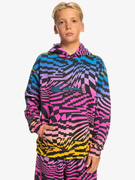 Quiksilver D6JJ2051 pojat pink glo radikaali kertaa 231 8-16 radikaalisti ylimitoitettu huppari