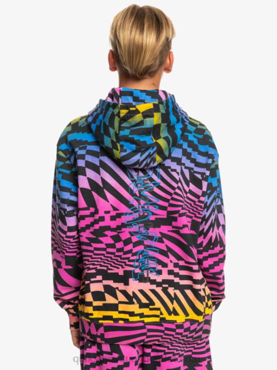 Quiksilver D6JJ2051 pojat pink glo radikaali kertaa 231 8-16 radikaalisti ylimitoitettu huppari