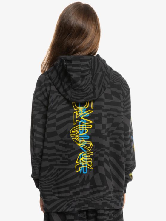 Quiksilver D6JJ2052 pojat musta radikaali kertaa 231 8-16 radikaalisti ylimitoitettu huppari
