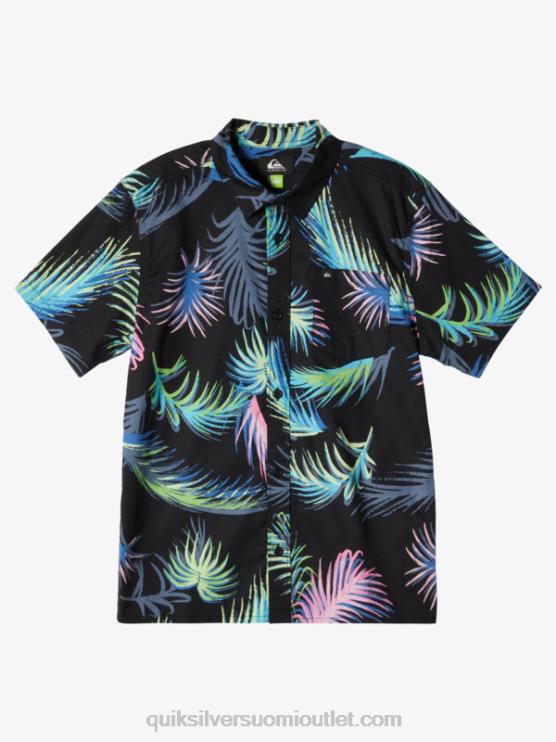 Quiksilver D6JJ1913 pojat musta trooppinen häiriö Trooppinen glitch lyhythihainen paita
