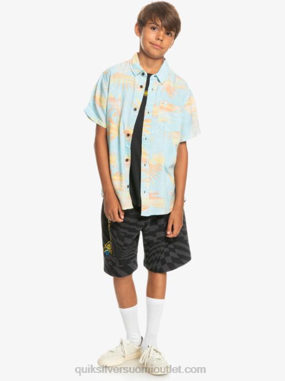 Quiksilver D6JJ2197 pojat taivaansininen repeytyi 8-16 revitty lyhythihainen paita