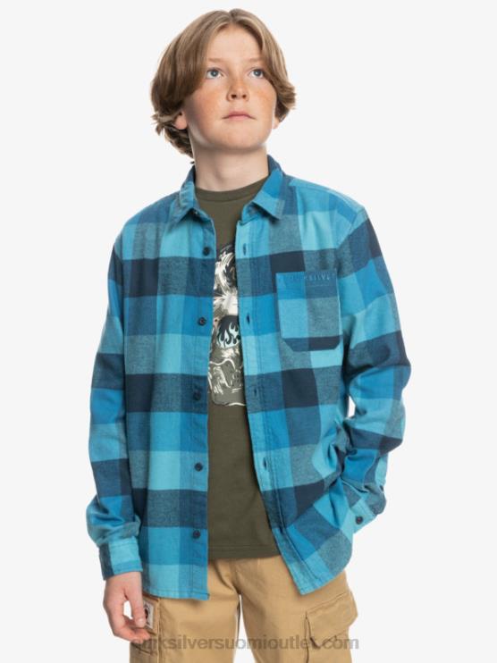 Quiksilver D6JJ2308 pojat delphin sininen emäkärpäs 8-16 pitkähihainen emäkärpäsen flanellipaita
